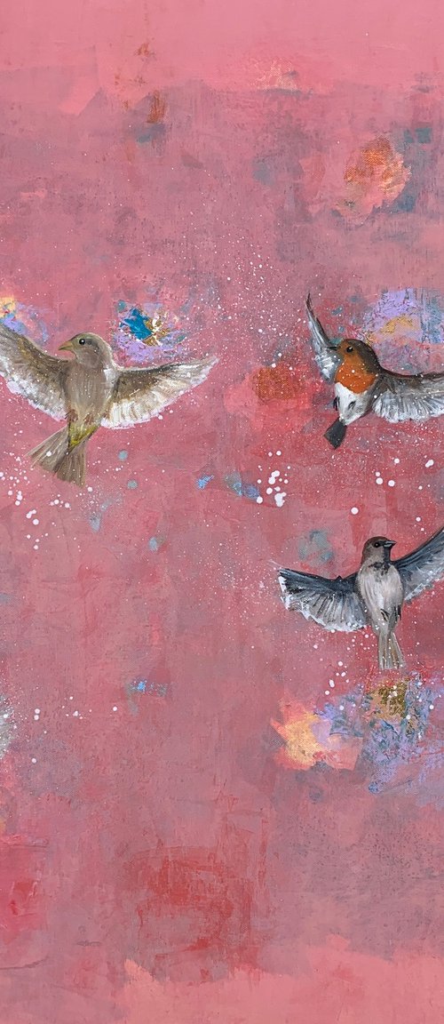 Our Joyful Birds In Flight by Laure Bury