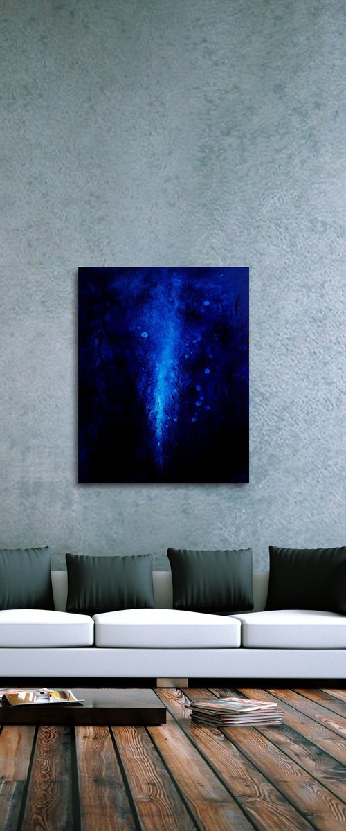 Deeper Blue (100 x 80 cm) XL oil (40 x 32 inches) by Ansgar Dressler