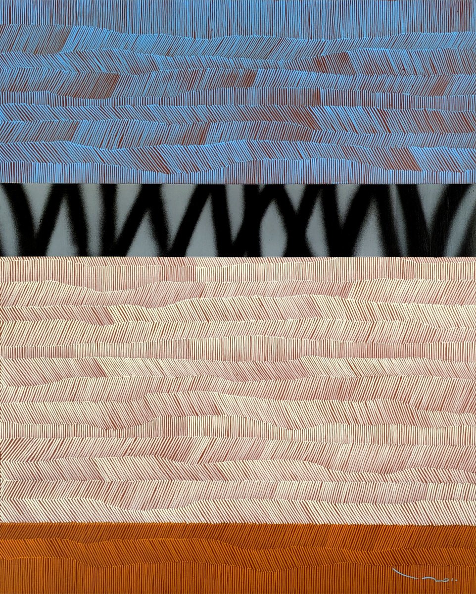 Abstract Acrylic Painting By Tehos, 31 X 39", Tehos - Abstraction L09, Original Artwork