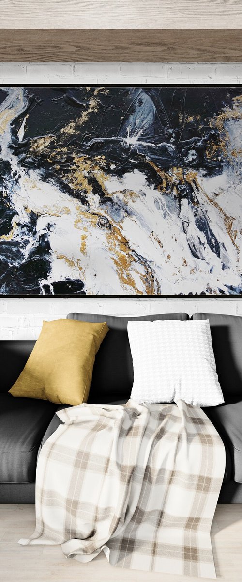 Bullions 200cm x 120cm Textured Abstract Art by Franko