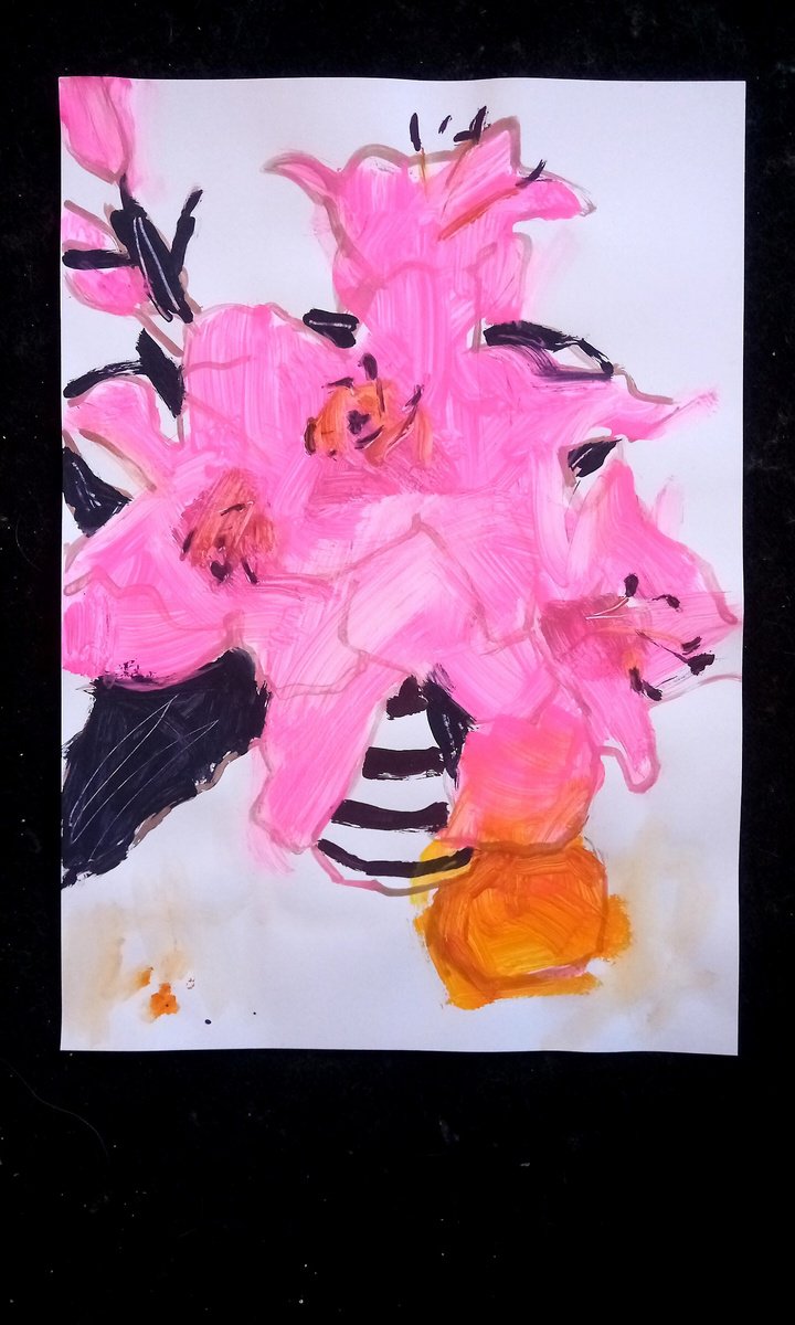 #83/24 Pink lilies by Valerie Lazareva