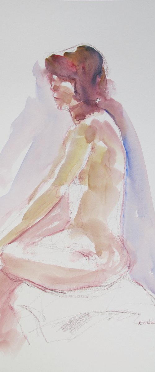 Seated female nude by Rory O’Neill