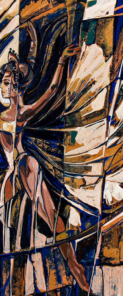 Belly dance- Woman painting by ARTIST GURDISH PANNU