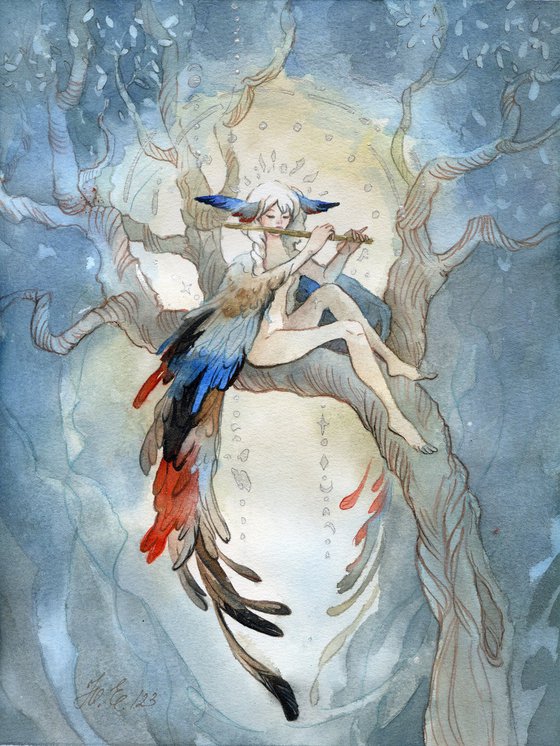 Bird Girl and magic flute
