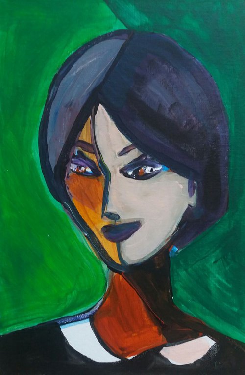 "Self-portrait devoted to Matisse" by Oxana Raduga