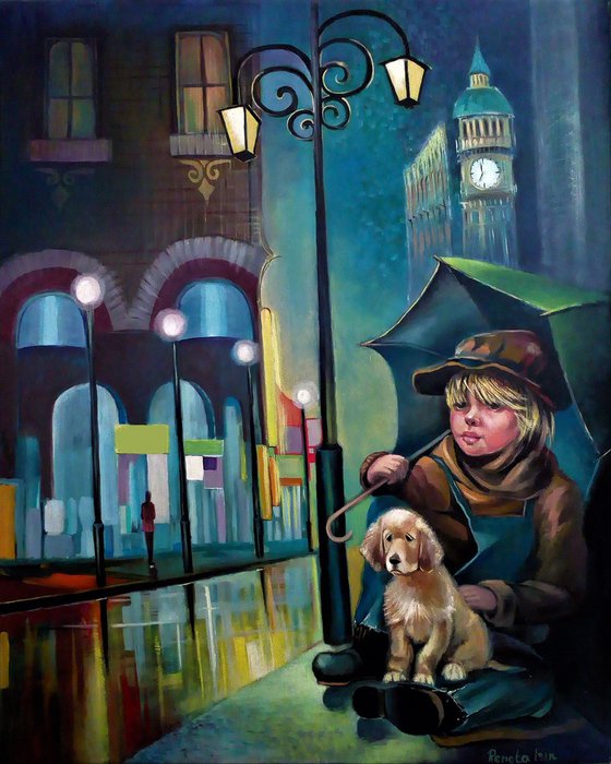 "The Lights of The City" #2 - 80 x 100cm Original Oil Painting