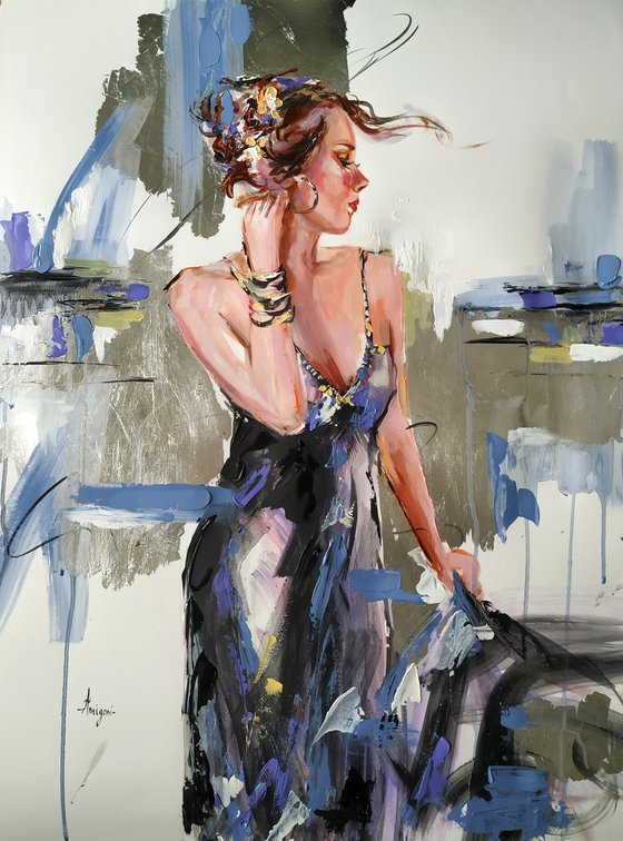 Classic - Figurative painting on paper