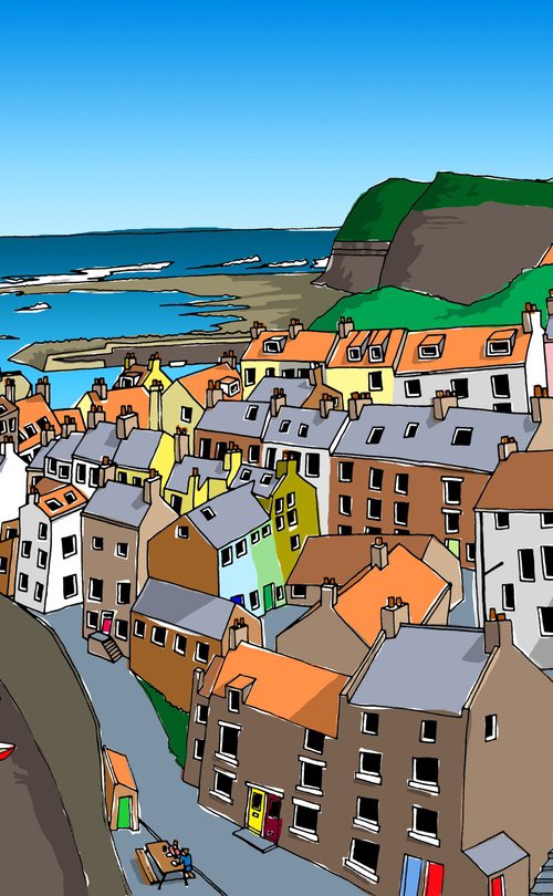 Staithes (A3) by Nick Sellers