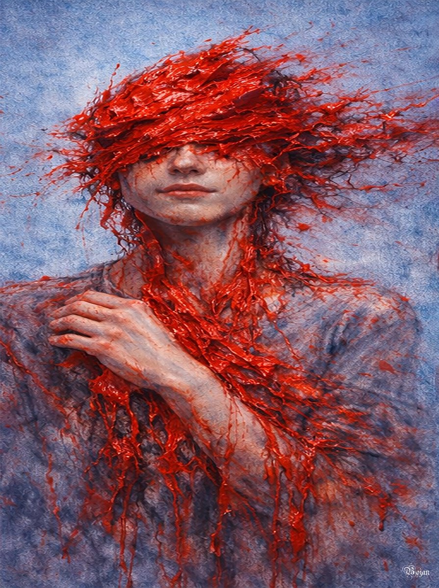 Illustrative Photograph , - The Red Within - Series Iii (4 Works) - ? By Bojan Jevtic, 32 X 43, Artwork For Sale On Artfinder