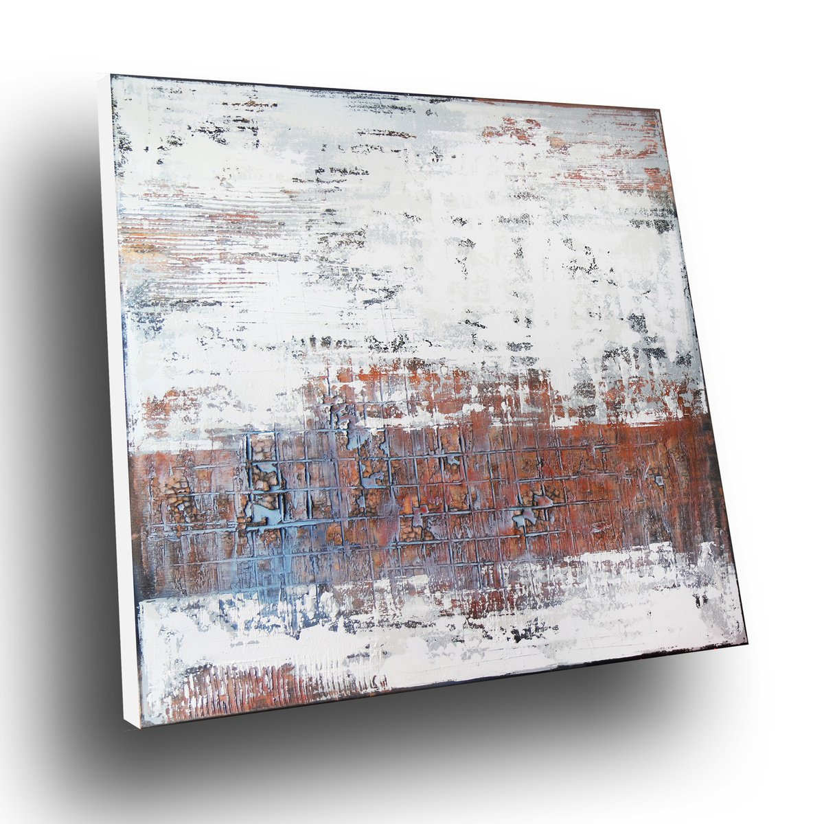 Organic Abstract Acrylic Painting By Inez Froehlich, 39 X 39, A Quiet Place, Original Artwork