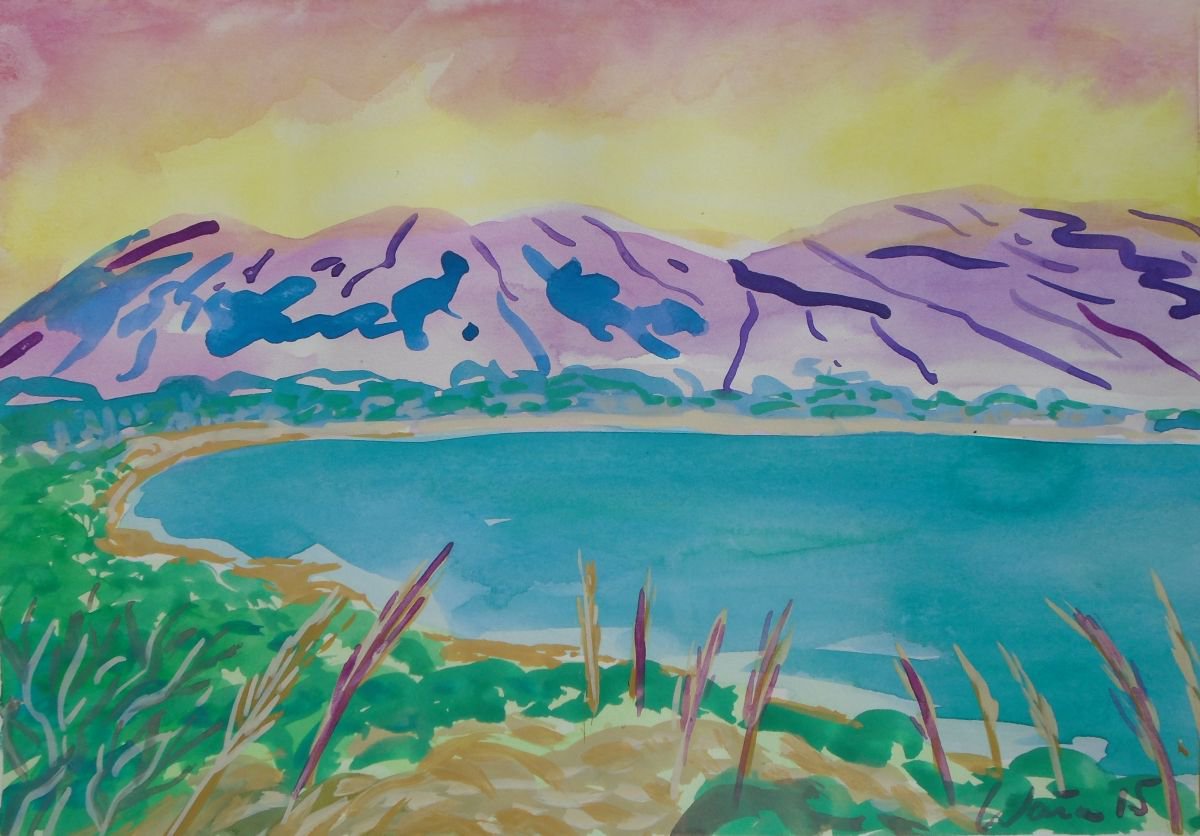 Sunset above Altea Mountains by Kirsty Wain