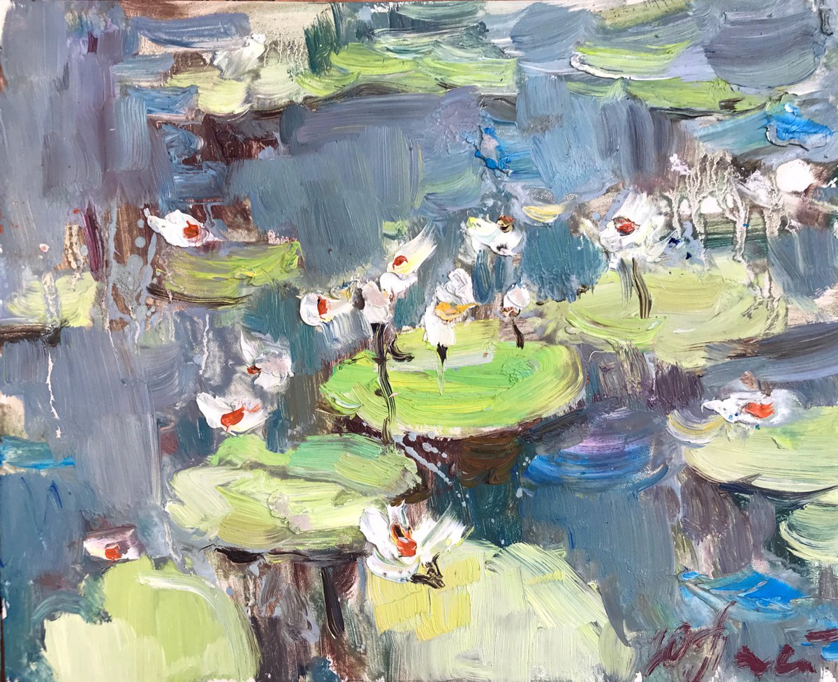 Water lilies by Yuliia Pastukhova