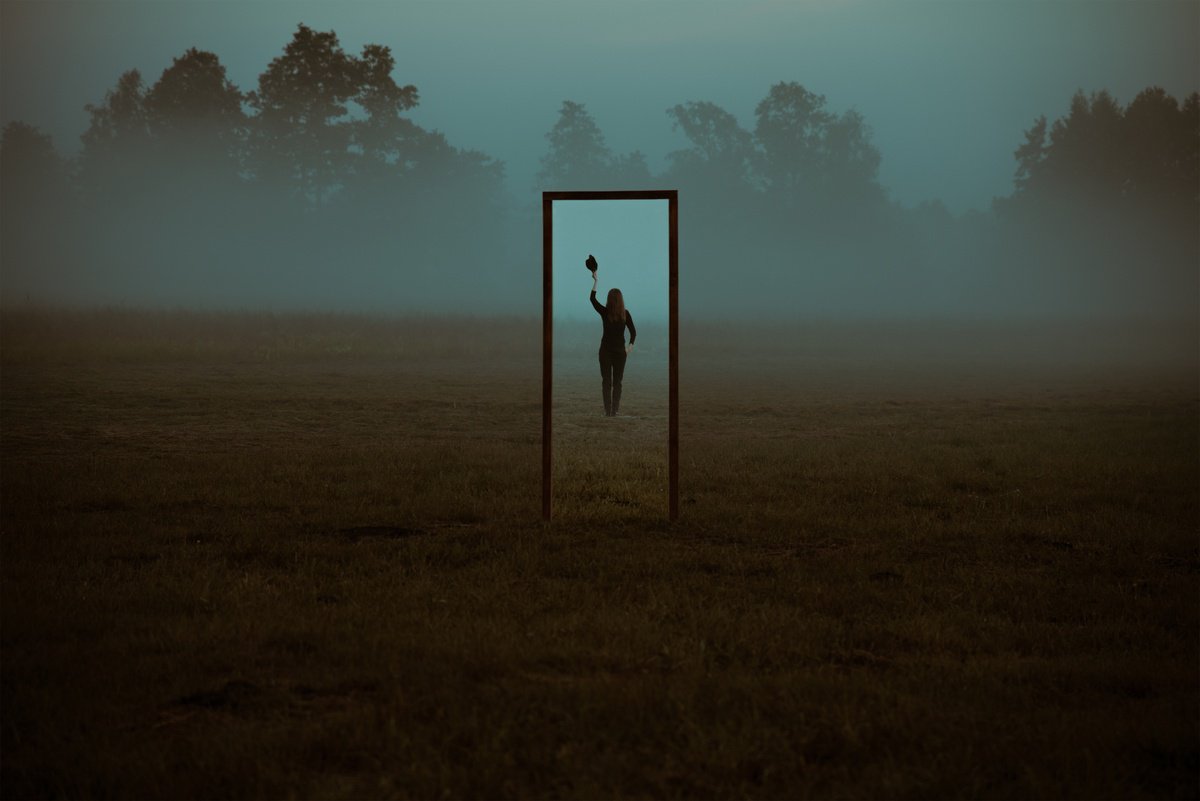 Surrealistic Portrait Photograph By Kachna Lipa, 35 X 24", On The Other Side, Original Artwork