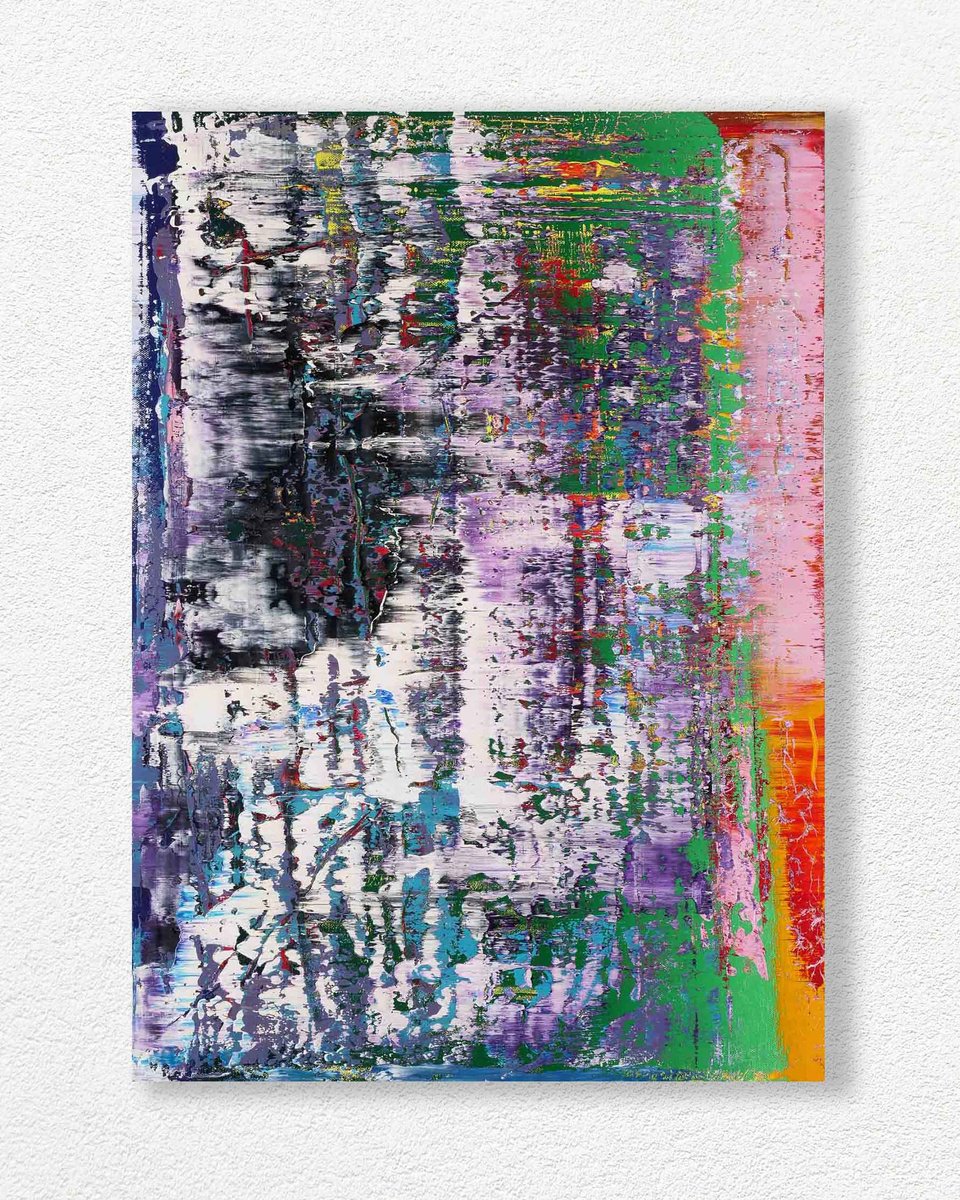 Organic Abstract Oil Painting By Vadim Shamanov, 18 X 25", Everything Passes, Original Artwork