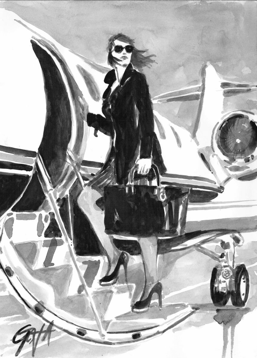 JETTING OFF - BUSINESSWOMAN by Nicolas GOIA