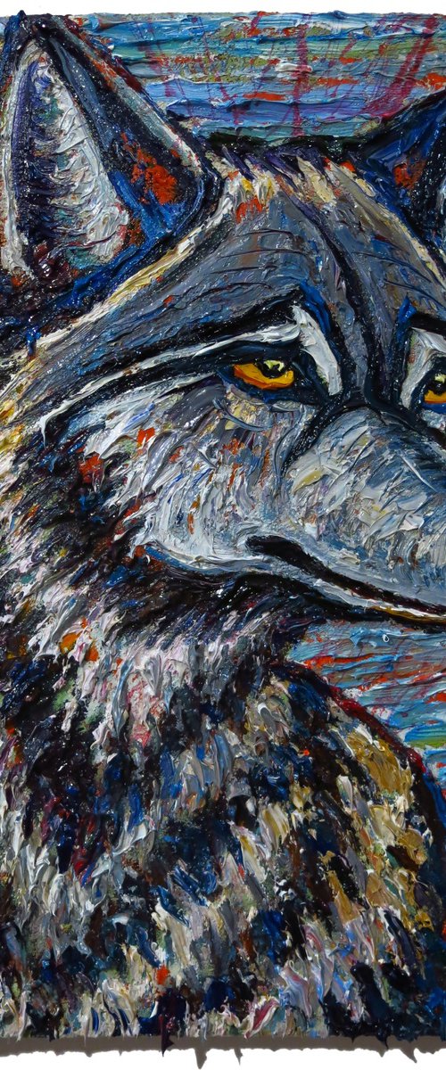 Original Oil Painting Dog by David Padworny