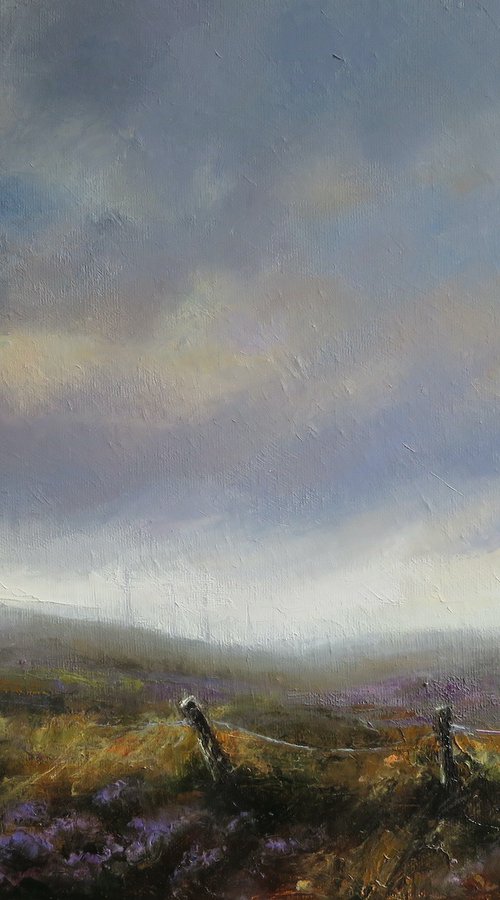 Rain and sunshine over Cragg Vale Moor by Hannah Kerwin