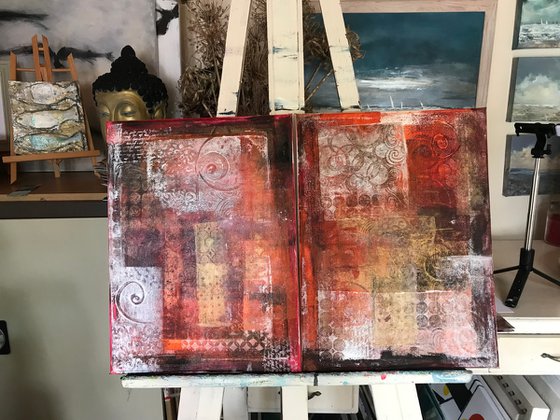 Bohemian Patchwork Diptych