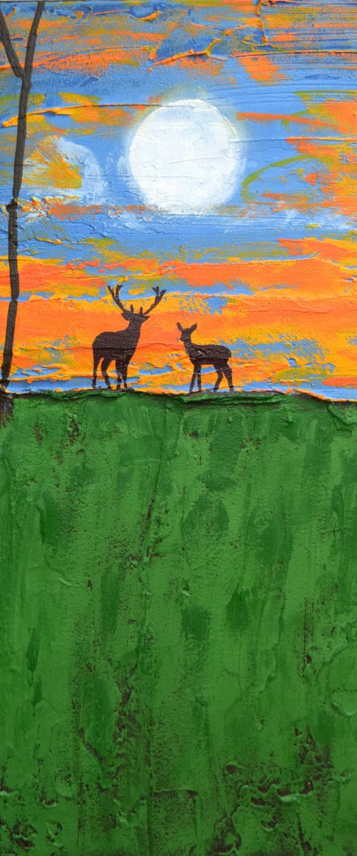 stag wall art by Stuart Wright