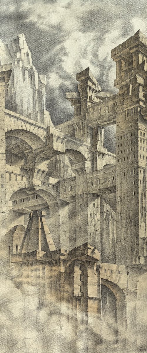 The Vertical Labyrinth. Architectural fantasy by Sergei Skachkov