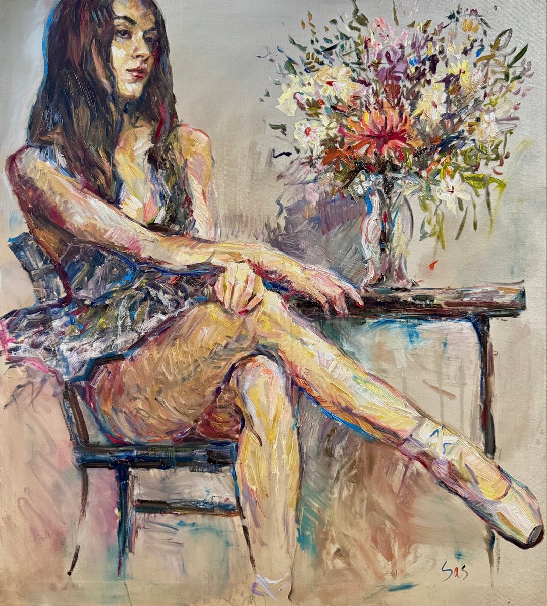 Flowers For The Prima. By Liubou Sas, 31 X 35, Artwork For Sale On Artfinder