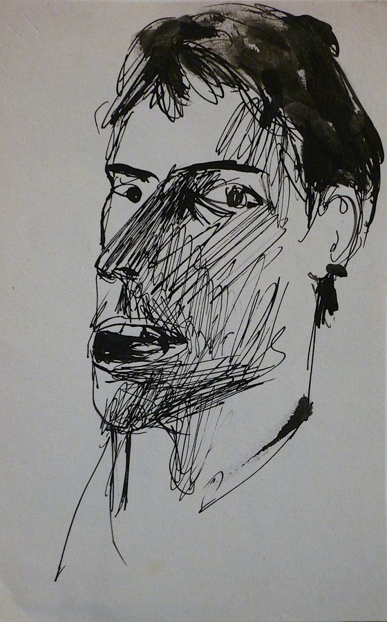 Self-Portrait, 15x24 cm