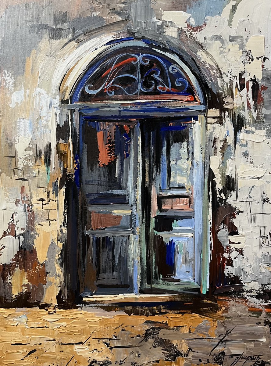 Antique Blue Door By Vahe Bagumyan, 24 X 31, Artwork For Sale On Artfinder