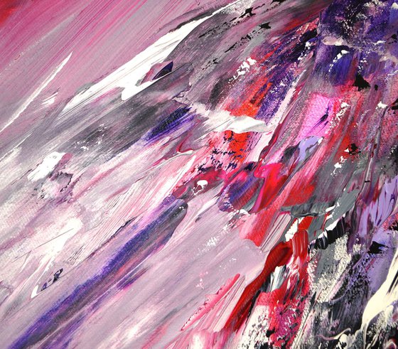 Anthracite And Pink Abstraction L 1