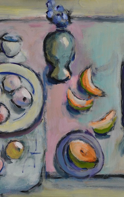 Still Life wth Melon and Lemons by Andre Pallat
