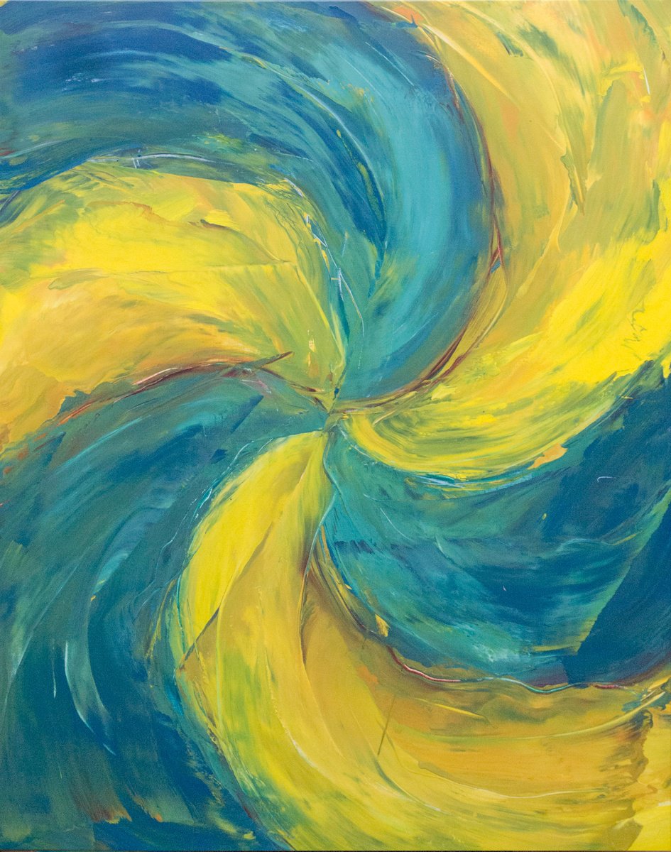 TURMOIL -yellow and blue. by jerome hemain