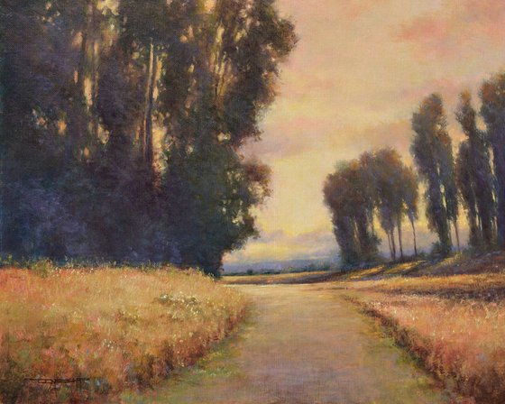 Summer Road plein air landscape painting