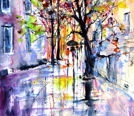 Fall in the city