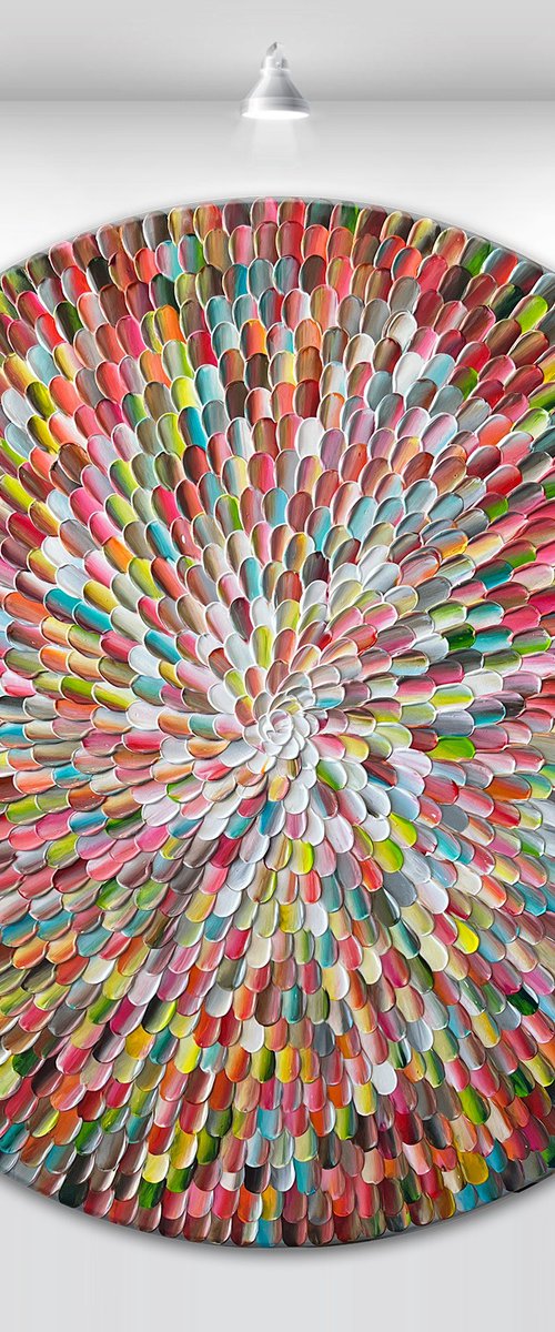 'Pacific bloom XII' - 36x36” by Tatiana Georgieva