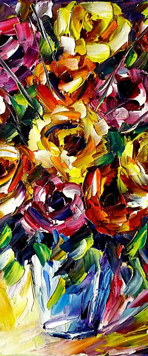 Colorful bouquet of roses by Mirek Kuzniar