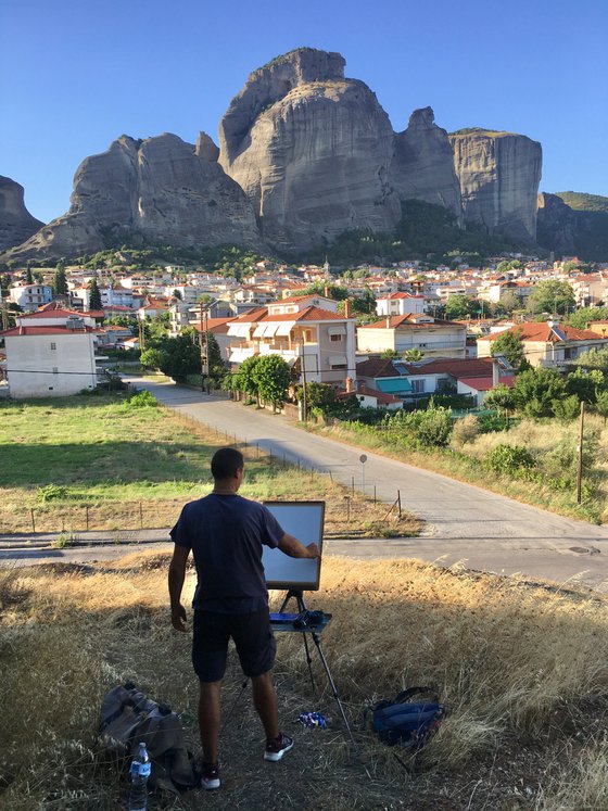 At the foot of the shrine. Meteora, Greece