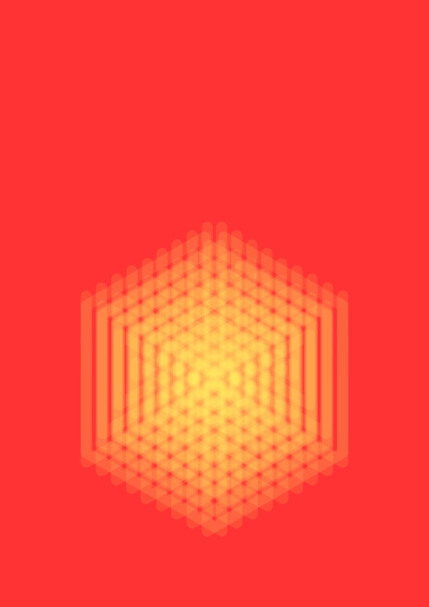 Graphic Cityscapes Giclee Print By David Gill, 12 X 17, Illusion Of Freedom: Warm, Original Artwork