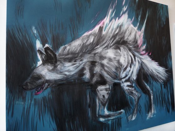 Burning hyena