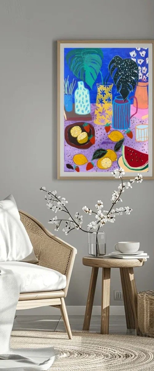 Bold Pastel Still Life by Sasha Robinson