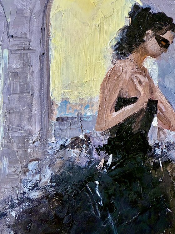 Woman. Black.