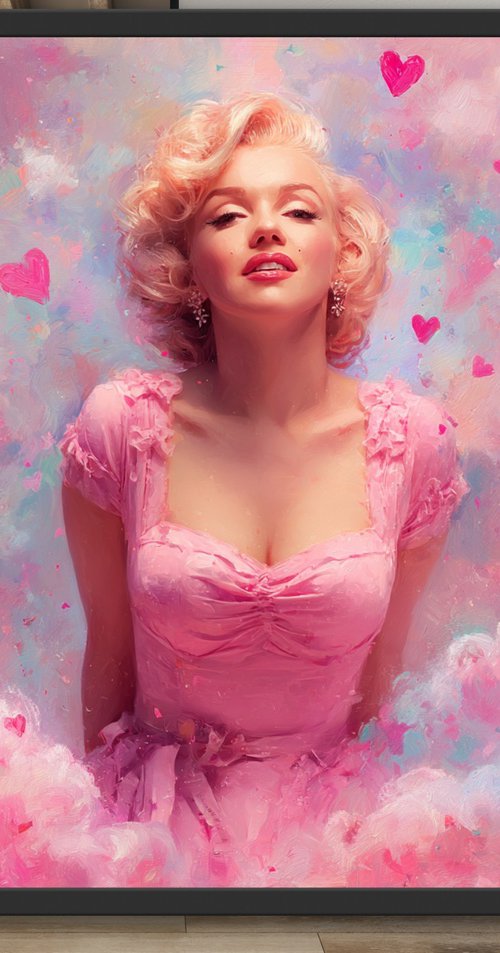 Marilyn Monroe in Pink by Yass Paints