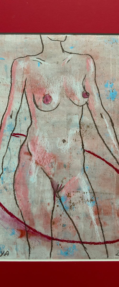 The nude with a gymnastics hoop by Darya Sumarava-Kopach