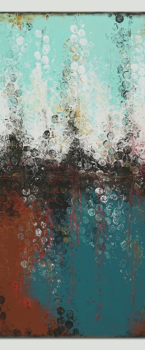 Boiling Bubbles Warm Red by Ronald Hunter