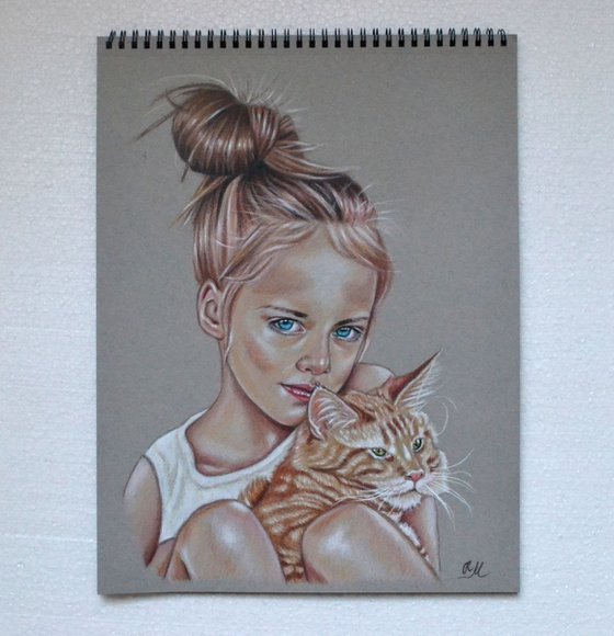 "Bambina con gattino"