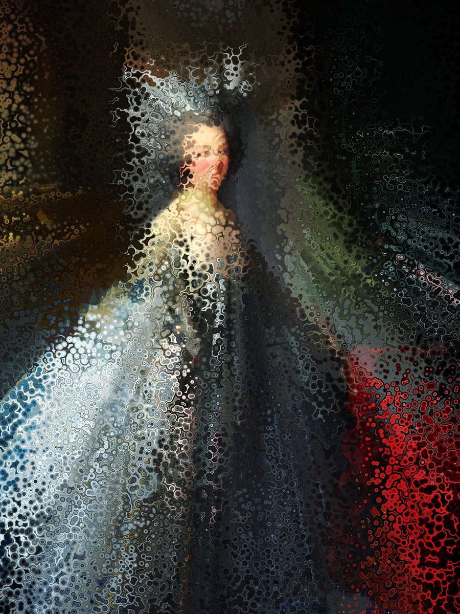 Abstract Portrait Print By Javier Diaz, 60 X 79, Encuentros Oni?ricos 10/Xl Large Original Artwork, Original Artwork