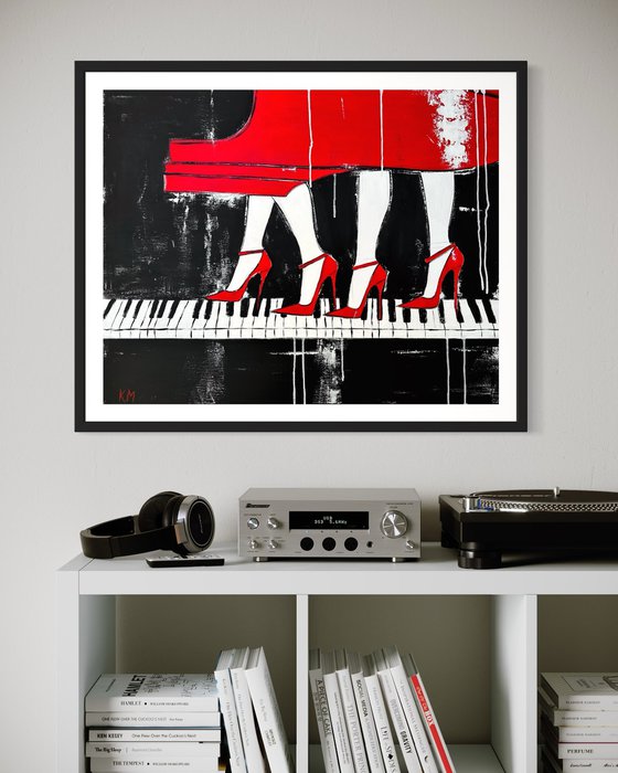 Red High Heels Symphony (Giclée Print)