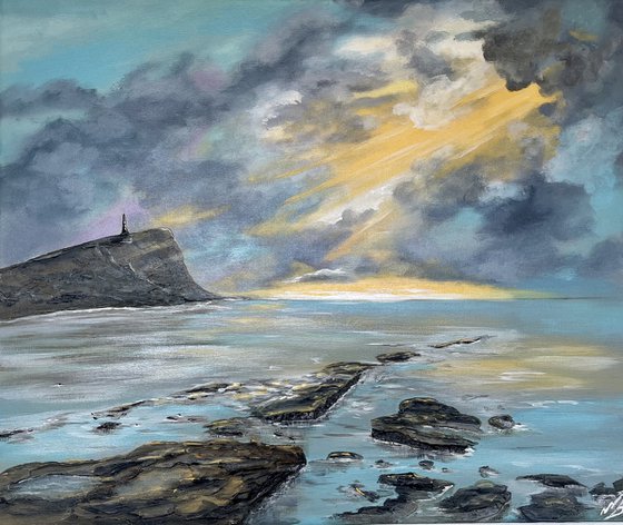 Sunrays over Kimmeridge Bay