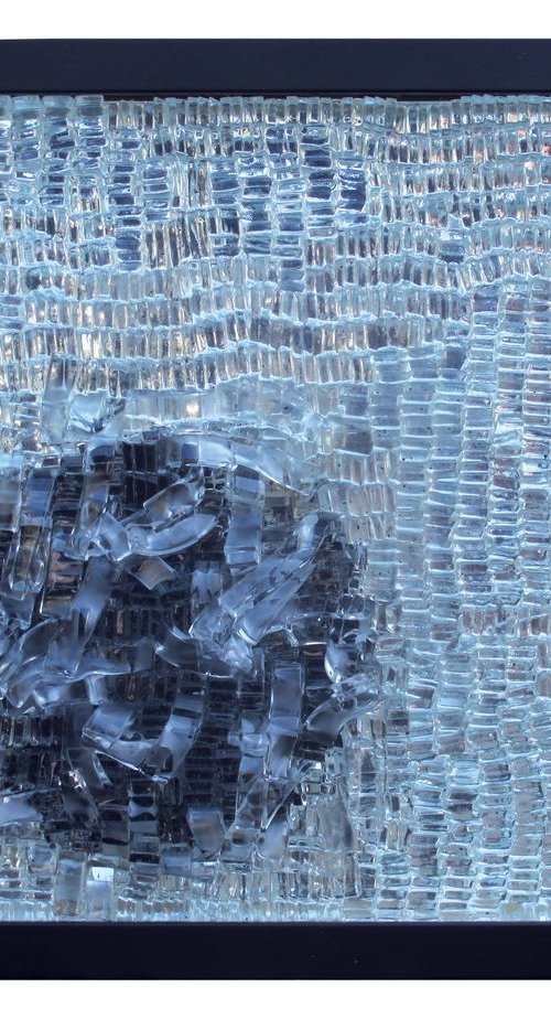 Core - Glass relief panel - original work by Veselina Marinova