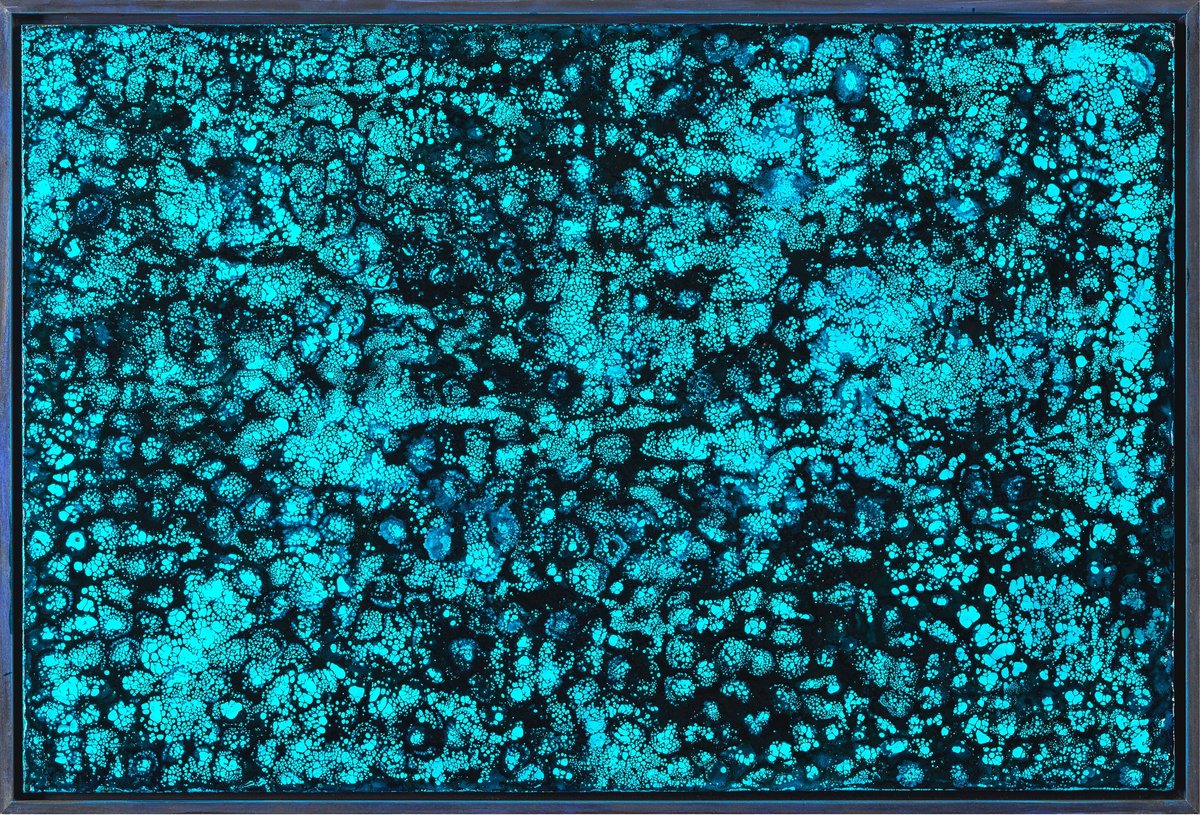 Abstract Landscape Painting By Xavi Castel, 51 X 35", Ocean, Original Artwork