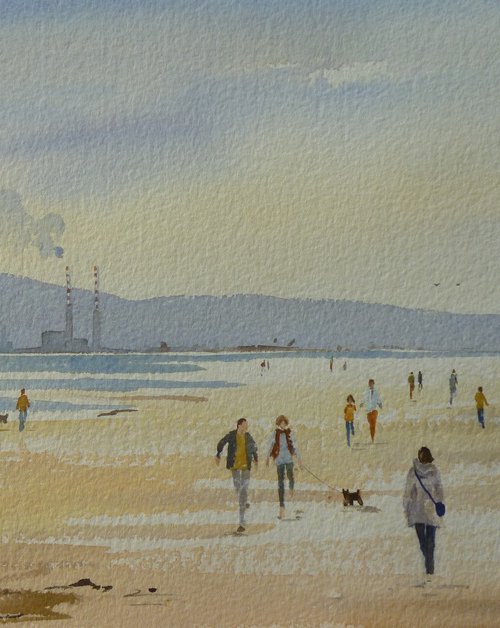 Walking on Dollymount Strand by Maire Flanagan