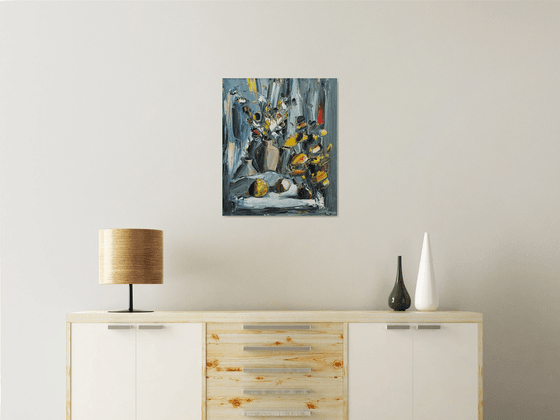 Still Life in Grey and Gold